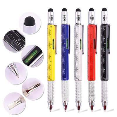 Multi-tool Pen 6 in 1 with Level Gauge Ruler