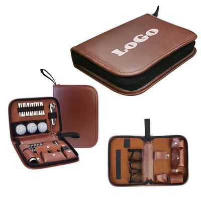 Large-capacity Golf Accessory Storage Leather Bag