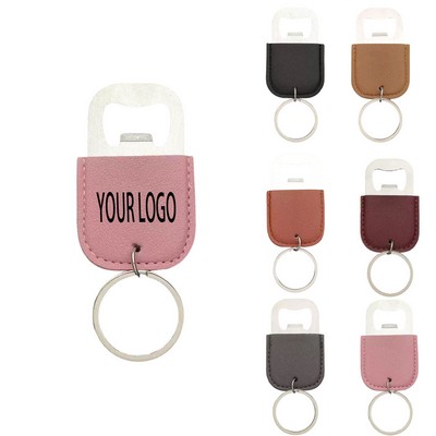 PU Bottle Opener Keychain