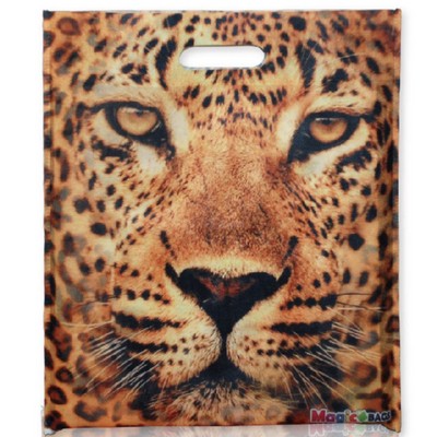 Large Full Color Tote Shopping Bag With Die-Cut Handles