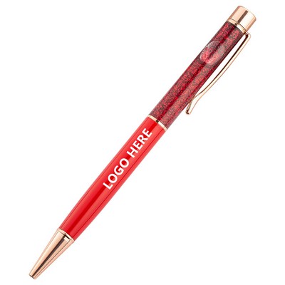 Crystal Twist Metal Pens (5.6"x 0.39")