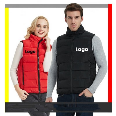 Lightweight Puffer Vest Warm Quilted Sleeveless Outerwear for Work