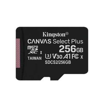 Kingston 256GB Canvas Select Plus UHS-I microSDXC Memory Card with SD Adapter