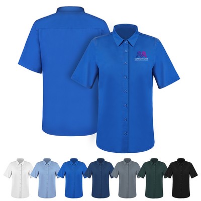 Women's Button Down Short Sleeve Twill Shirt