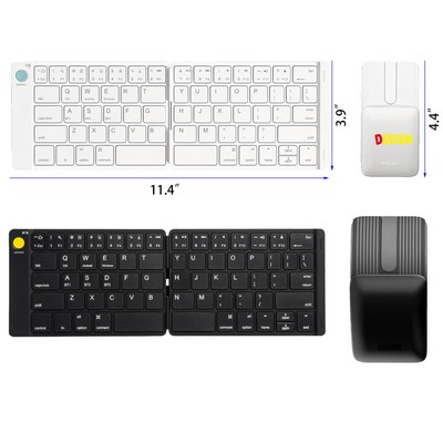 Wireless Ultra Slim Foldable Keyboard Mouse Combo