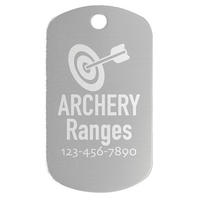 1" x 2" Silver Anodized Aluminum G.I. Tag
