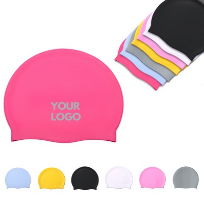 Unisex Adult Custom Silicone Swimming Cap MOQ50PCS