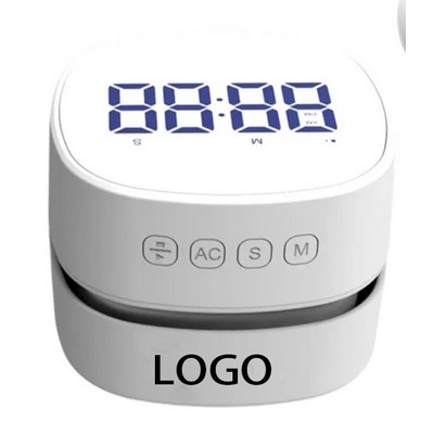 Compact Desktop Vacuum Cleaner W/ Time Display