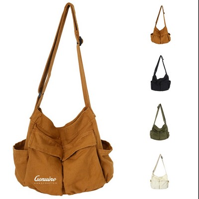 Hobo Canvas Messenger Tote Bag