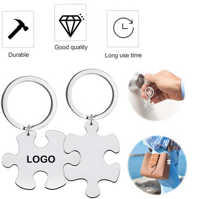 Stainless Steel Puzzle Keychains