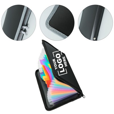 Colorful Zippered Receipt Holder(Free Shipping)