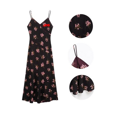 Printed Suspender Dress