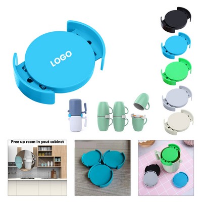Adjustable Retractable Cup Storage Rack