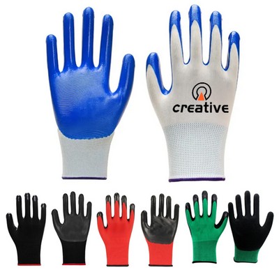 Nitrile-Coated Protective Work Gloves