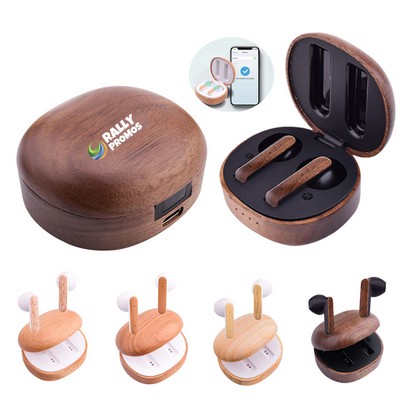 Wood Gaming Wireless Stereo Earphones