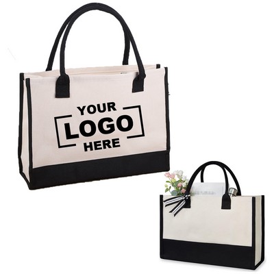 Classical Canvas Beach Bag