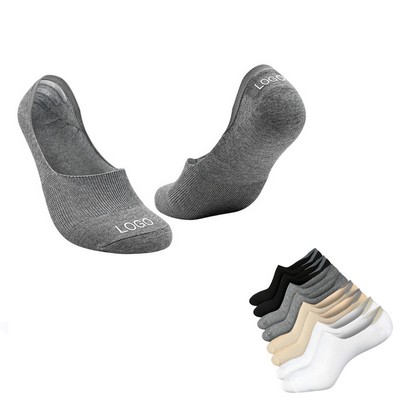 Pure cotton invisible ankle socks