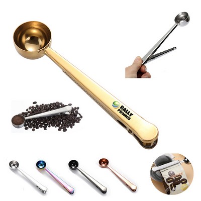 Creative 2 in 1 Coffee Measuring Spoon with Bag Clip