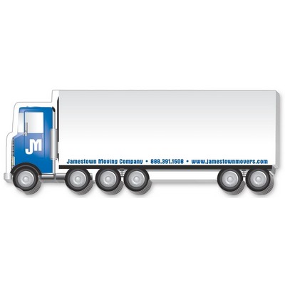 Stik-ON® Truck w/ Trailer Shape Adhesive Note Pad - 7.25"x2.875" - 50 Sheet
