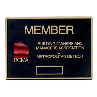 Rectangle Stock Design 3D Plaque (4 3/8"x7 1/4")