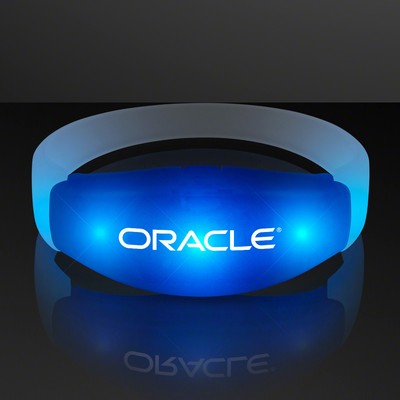 Blue LED Steady Illumination Stretch Bracelet - PRINTED
