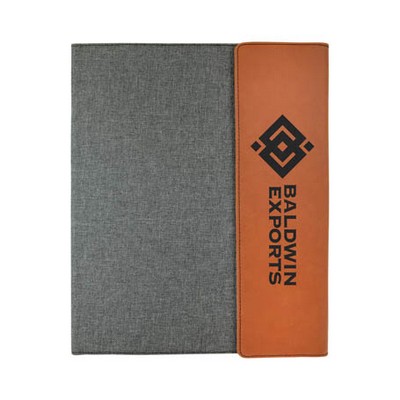 Canvas Portfolio with Leatherette Accent
