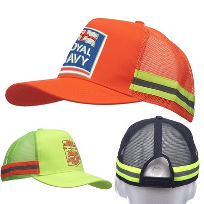 Safety Reflective Caps 5-Panel Structured w/ Custom Imprint