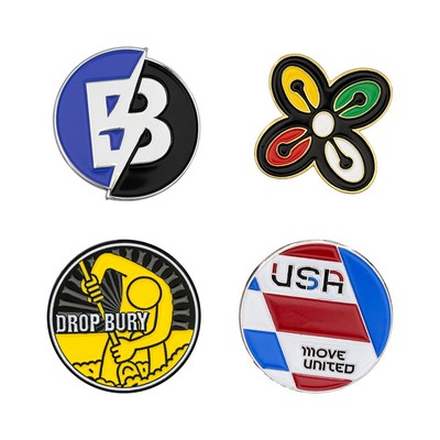 Custom Die Struck Golf Ball Marker (1")