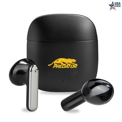 PulsePods Black Metal Earbuds With Deep Bass