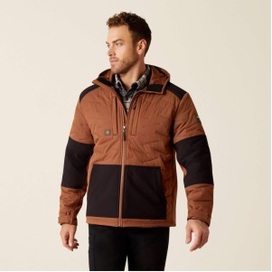 Ariat® Men's Aztec Brown Rebar® Winter Cloud 9 Water Resistant Jacket