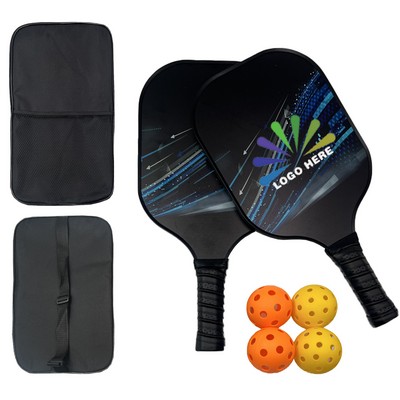Custom Fiberglass Surface Pickleball Set MOQ 15PCS