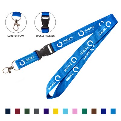 Custom Screen Printed Lanyard W/Bukle Release