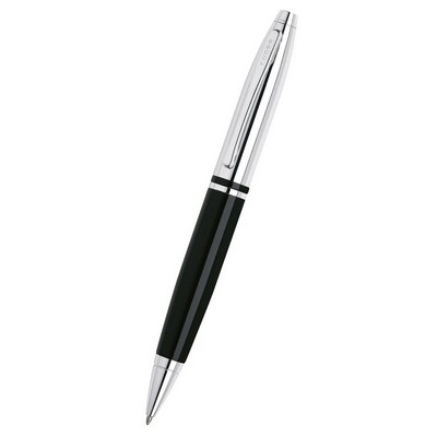 Cross® Calais™ Chrome/Black Lacquer with Polished Chrome Ballpoint Pen