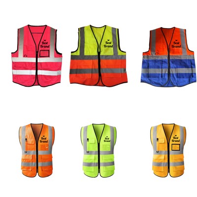 Multi-Pocket Reflective Work Vest
