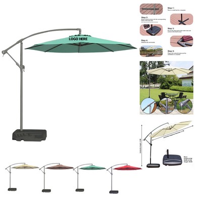 Cantilever Outdoor Umbrella with Weighted Base