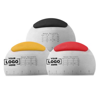 Stainless Steel Dough & Pizza Scraper Cutter with Ergonomic Handle.