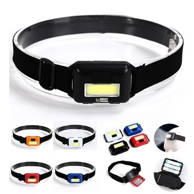 Waterproof Cycling COB Head Light Lamp With Strap