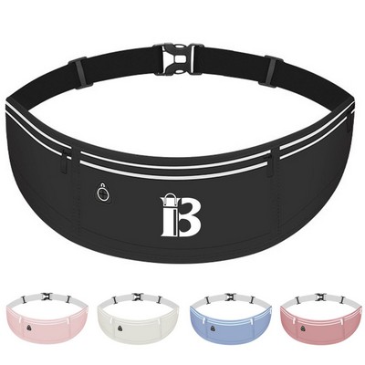 Breathable Waterproof Sports Waist Bag w/ Reflective Strip