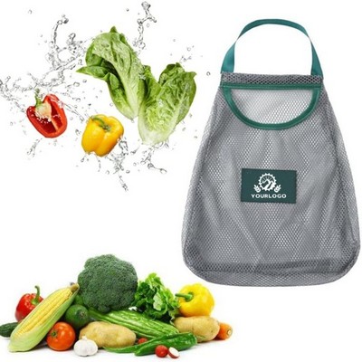 Reusable Kitchen Fruit Vegetable Hanging Breathable Mesh Storage Bag