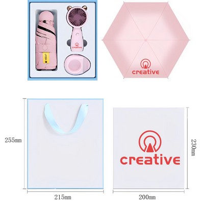 Fashion Umbrella Fan Set
