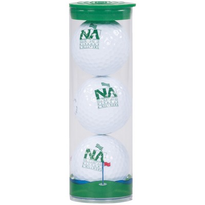 3 Ball Clear Tube w/Titleist Pro V1X golf balls