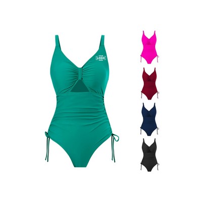 Lace-Up Cutout Monokini Swimsuit