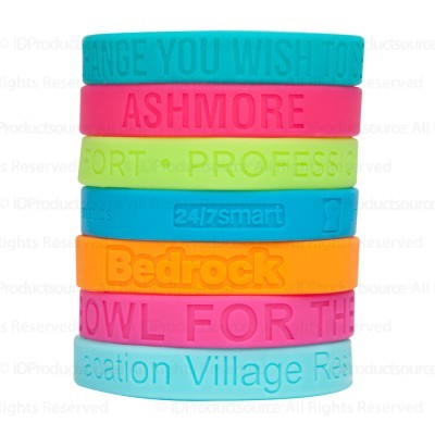 3/4" Rush Debossed Silicone Wristband