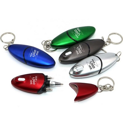 Multitool Ballpoint LED Light Pen Keychain With Screwdriver
