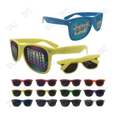 Free Shipping Full Color Solid Frame Cool Lens Promotional Sunglasses
