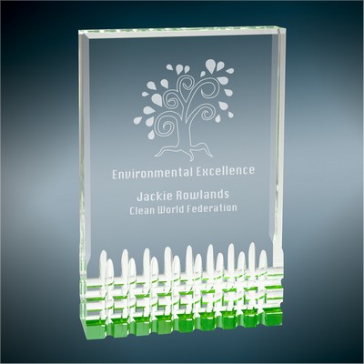 6" x 8" Green Mirage Acrylic Award