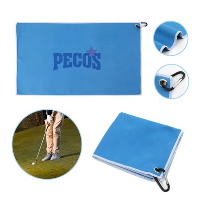 Microfiber Golf Towel With Metal Grommet & Clip