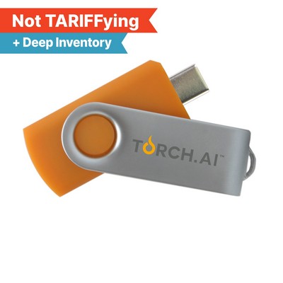 iClick® Type-C Gold Swivel USB Flash Drive 16GB