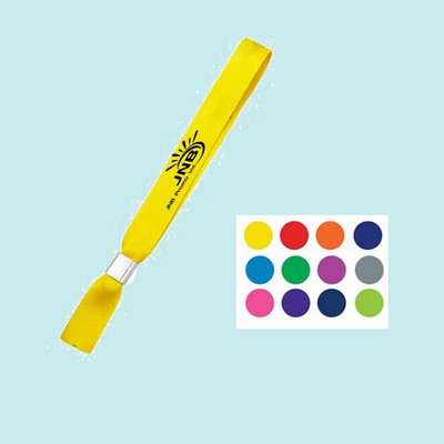 Adjustable Woven Event Wristband with Metal Clasp