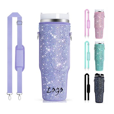Bling Water Bottle Carrier Bag For 40 oz Tumbler